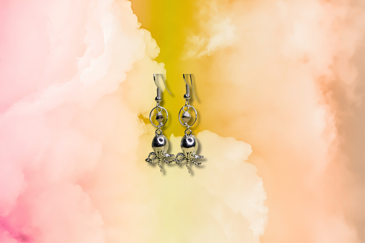 Small Octopus with Bronze Swarovski Earrings