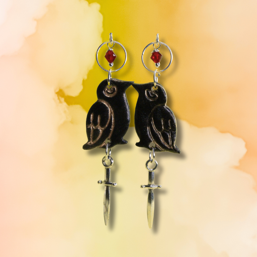 Raven Dagger Earrings
