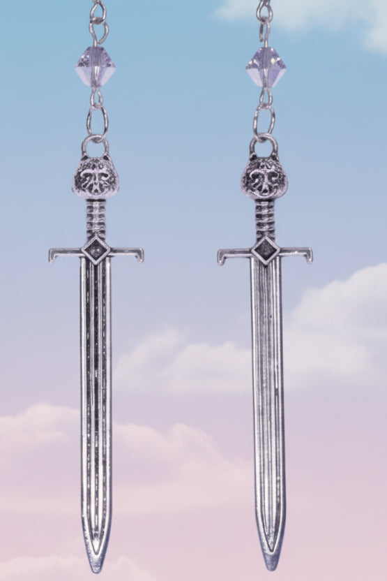 Animal Head Sword Earrings