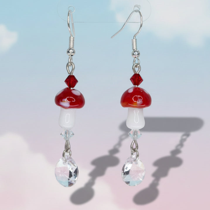 Red Mushroom Earrings