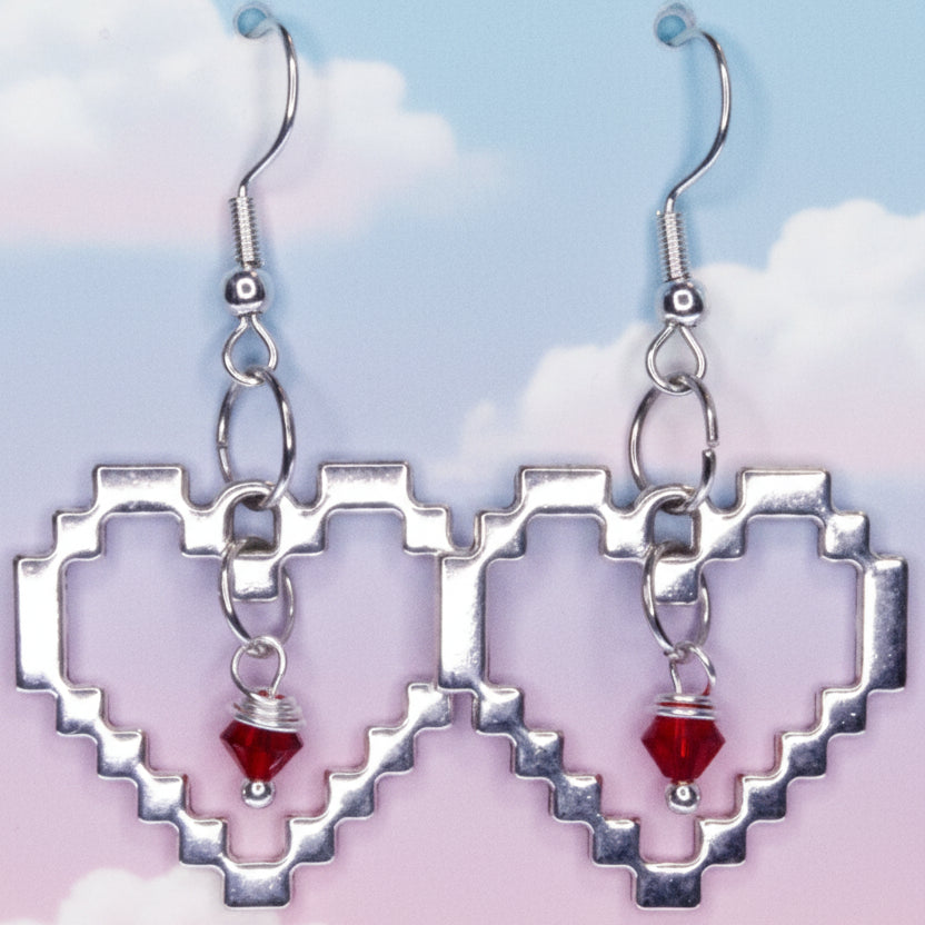 Pixel Heart Earrings