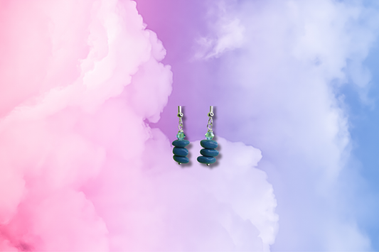 Small Howlite Stack with Blue Swarovski