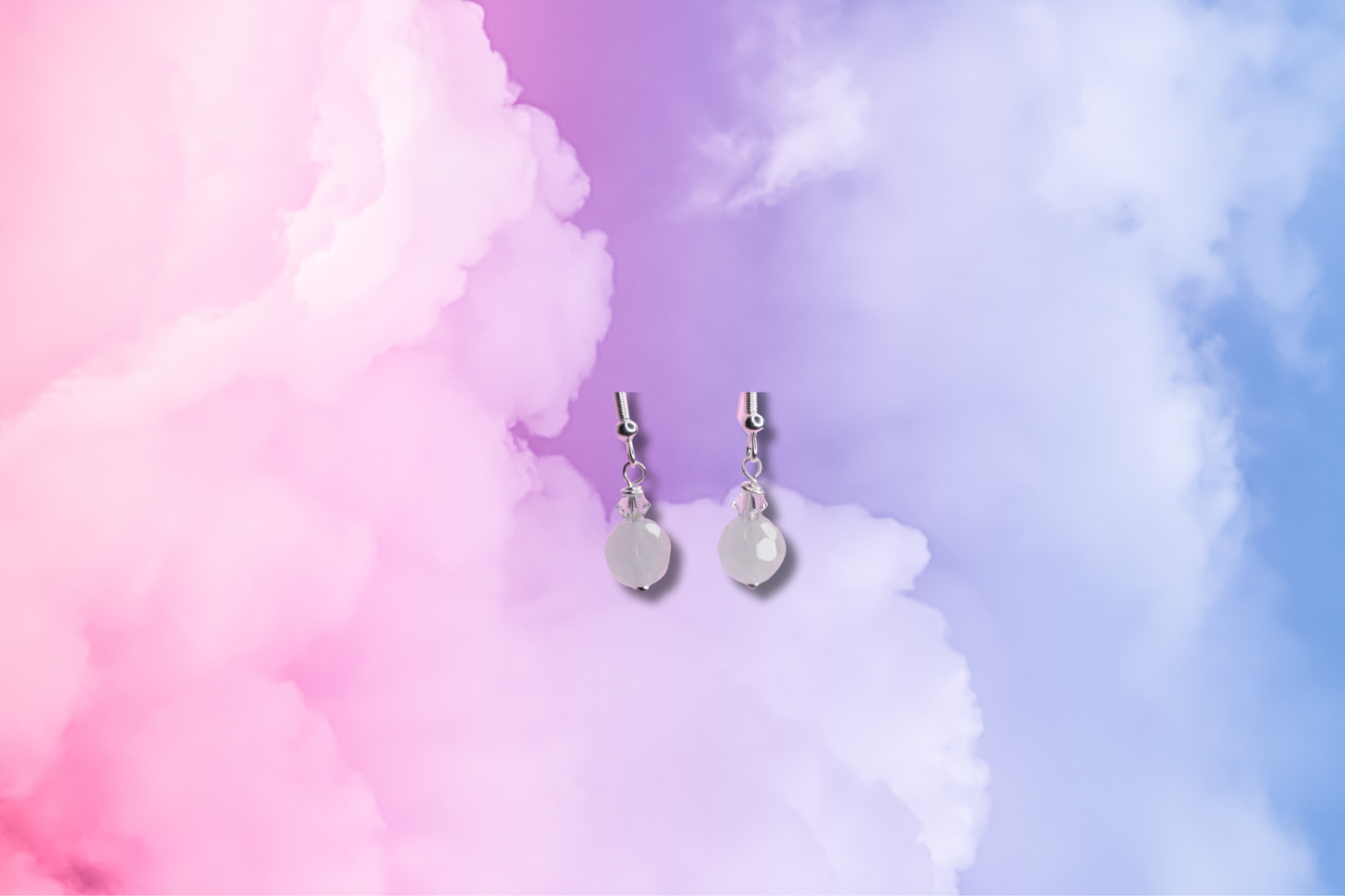Faceted Rose Quartz with Pink Swarovski Earrings