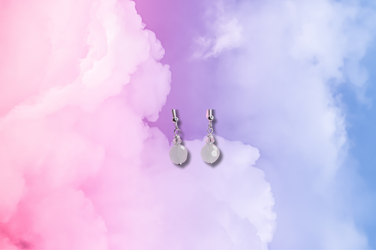 Faceted Rose Quartz with Pink Swarovski Earrings