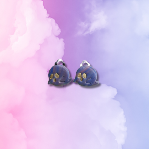 Pink and Blue Ghost Clip-On