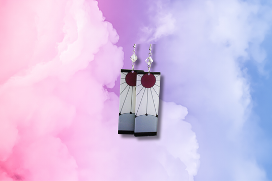 Rising Sun with Large Clear Swarovski Earrings