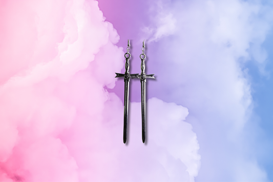 Crusader Sword Earrings