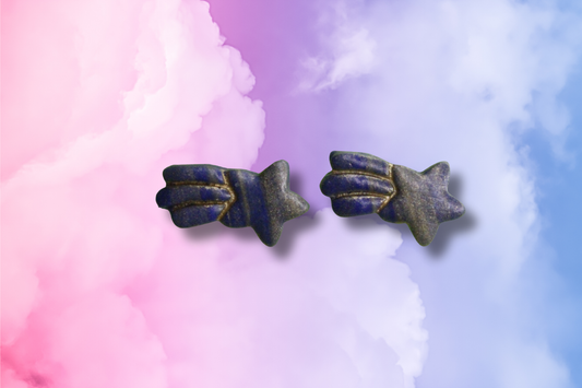 Blue and Gold Shooting Star Studs