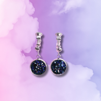 Blue Crystal Clip-On