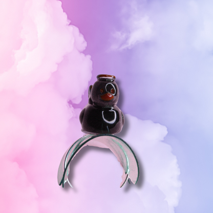 Black Angel Duck Ring