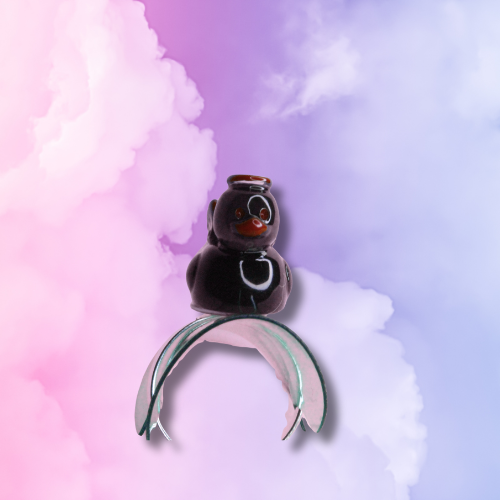 Black Devil Duck with Halo Ring