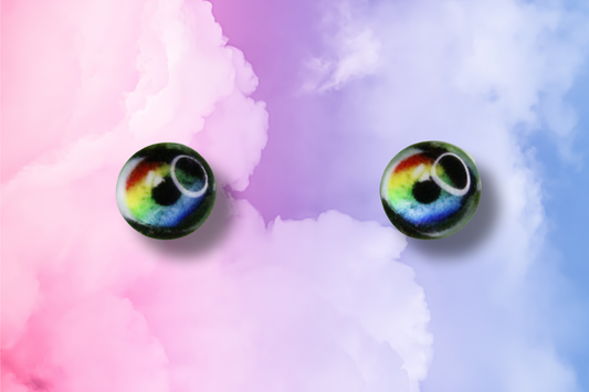 Tiny Rainbow Eye Studs
