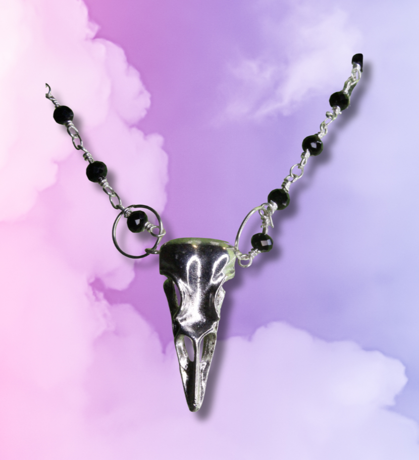 Raven Skull Necklace