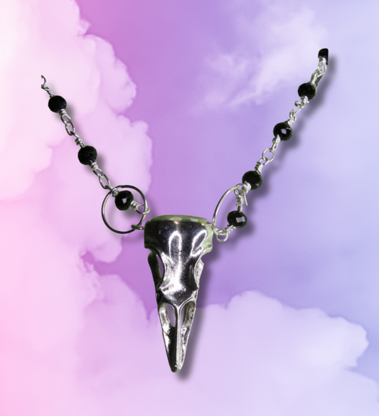 Raven Skull Necklace