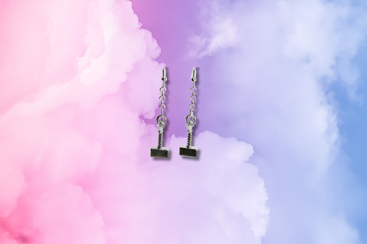 Hammer on Chain with Silver Swarovski