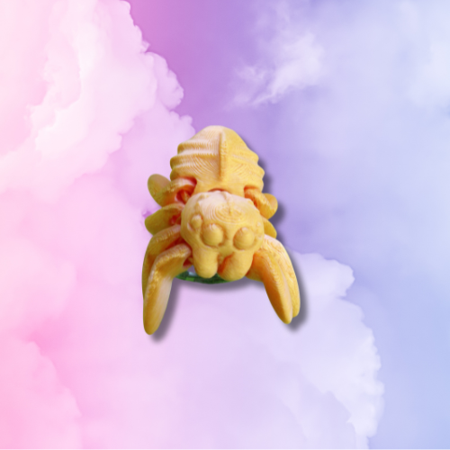 Shiny Peachy Spider Ring