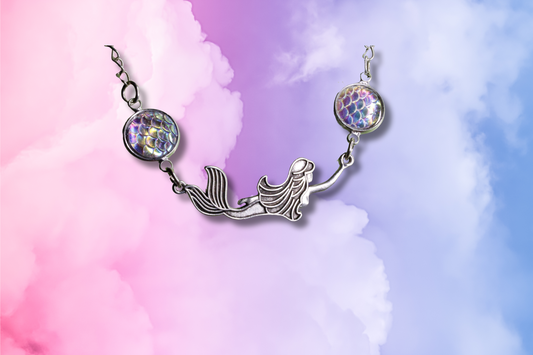 Mermaid, Scale Circles on Chain Necklace