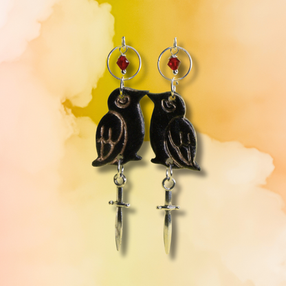 Raven Dagger Earrings