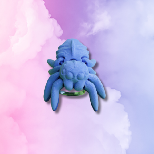 Light and Dark Blue Spider Ring