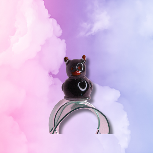 Black Devil Duck Ring