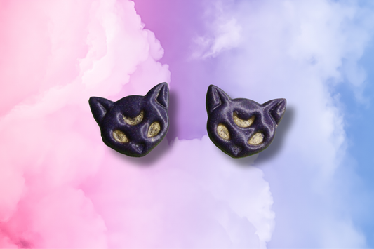 Purple Moon Cat Studs