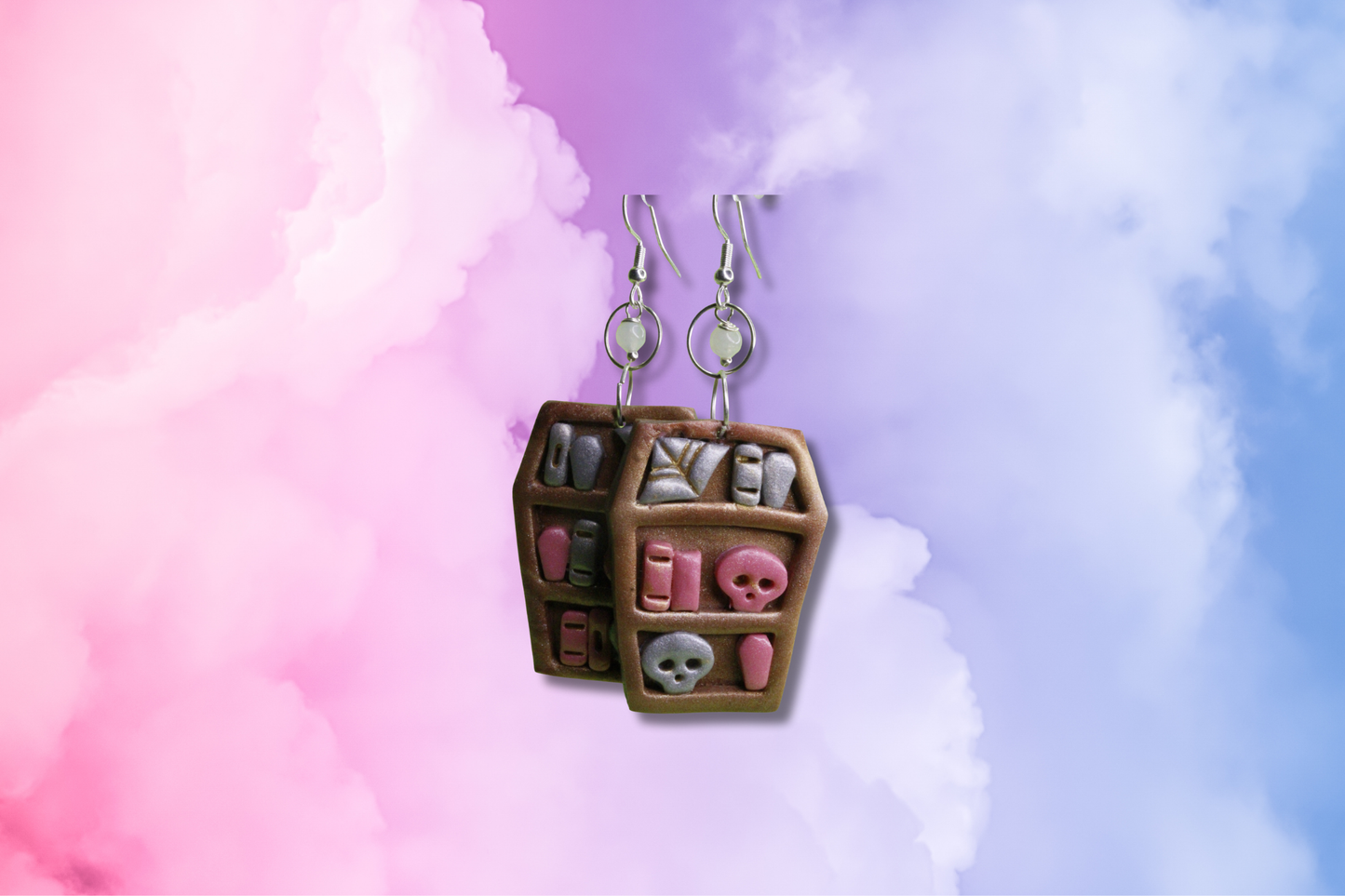 Witches Shelf Bronze and Gold with Moonstone Earrings