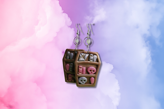 Witches Shelf Bronze and Gold with Moonstone Earrings