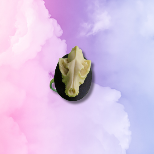 Wolf Skull Cameo Ring