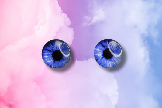 Small Bright Blue Eye Studs