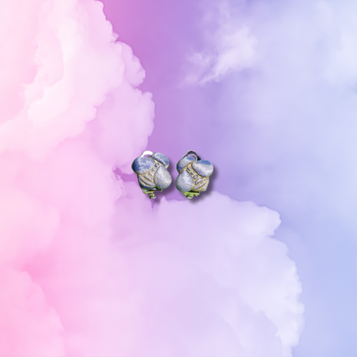 Blue and Silver Bee Clip-On