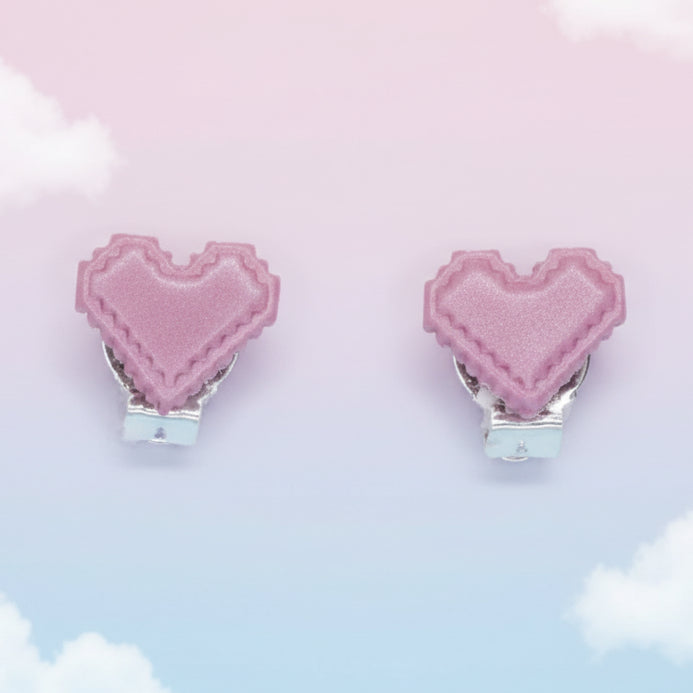 Pixel Heart Clip-On