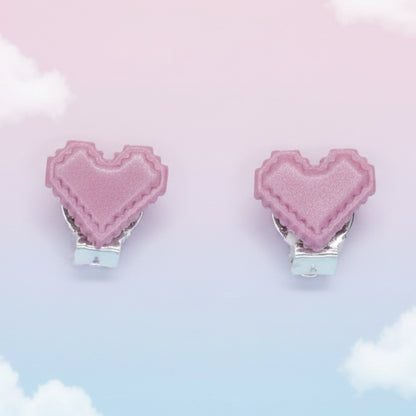 Pixel Heart Clip-On