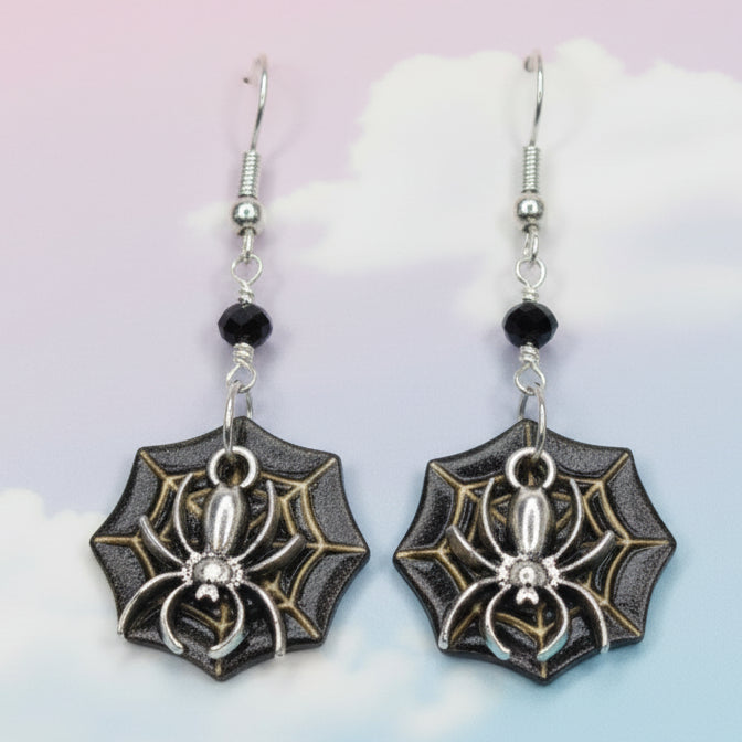 Spider Web Earrings