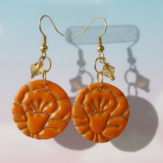 Yellow Daffodil Earrings