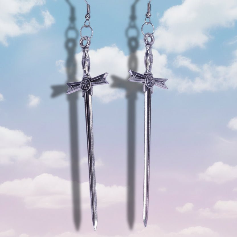 Crusader Sword Earrings