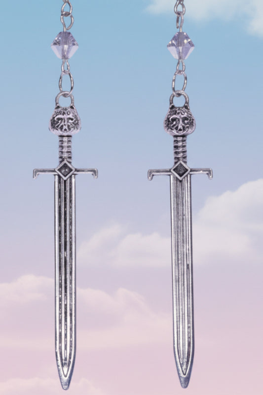 Animal Head Sword Earrings