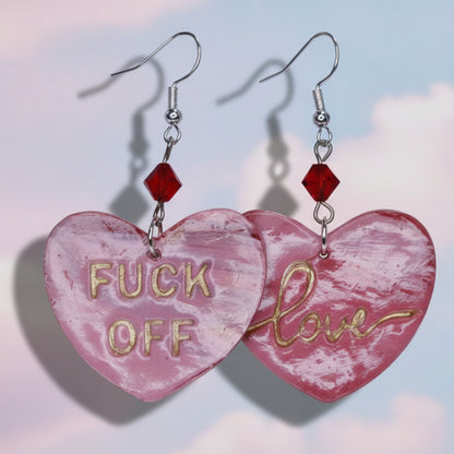 LOVE/FUCK OFF Earrings