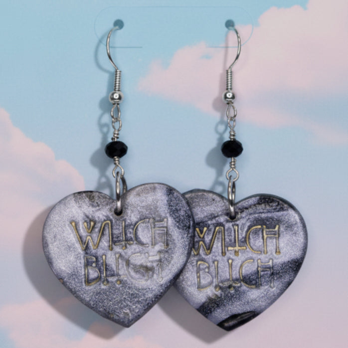 B/W WITCH BITCH Earrings