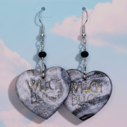 B/W WITCH BITCH Earrings