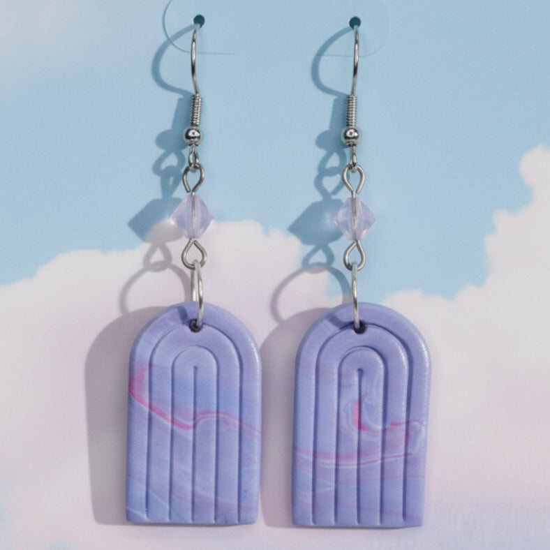 Blue & Pink Rainbow Earrings