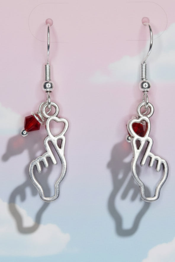 Heart Finger Earrings