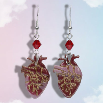 Real Heart Earrings