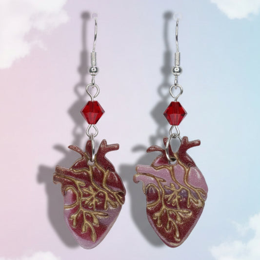 Real Heart Earrings