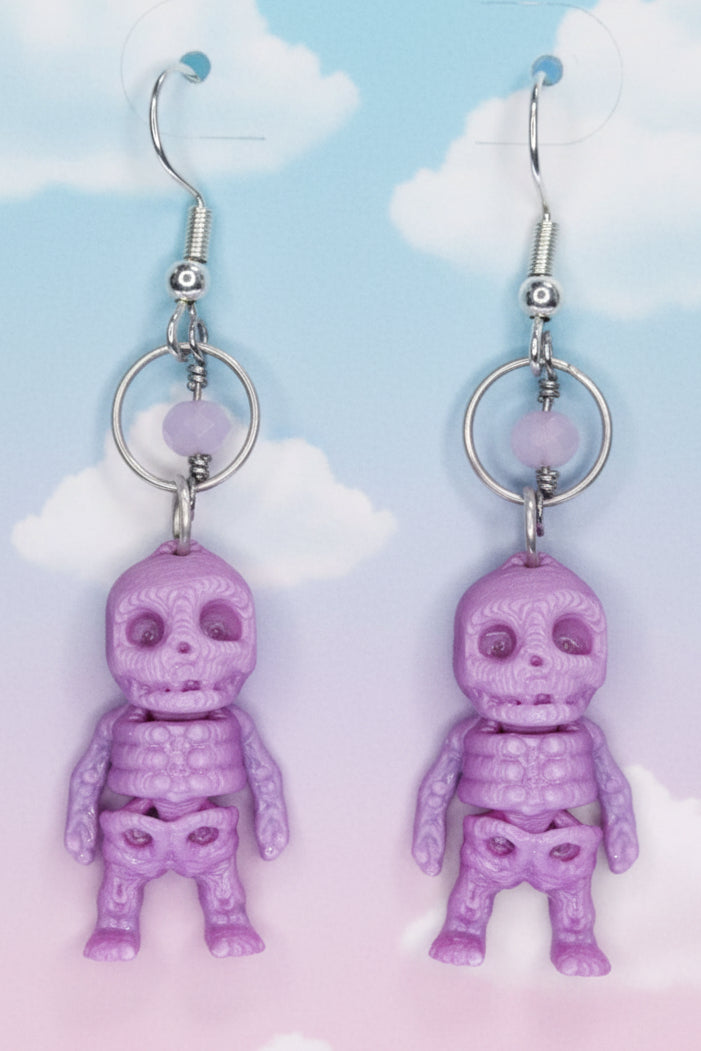 Tiny Skeleton Earrings