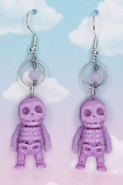 Tiny Skeleton Earrings