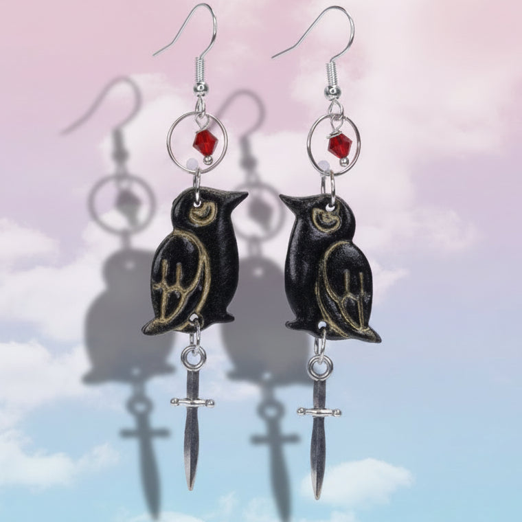 Raven Dagger Earrings