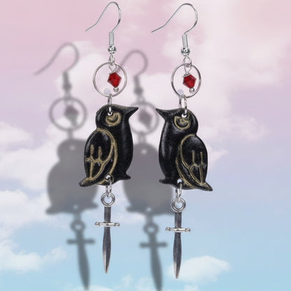 Raven Dagger Earrings