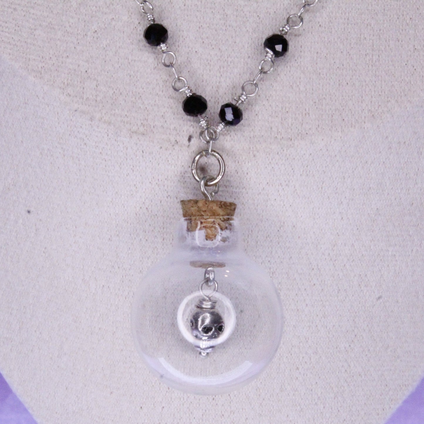 Skull in Bottle Necklace