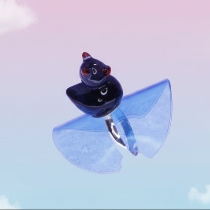 Black Devil Duck Ring
