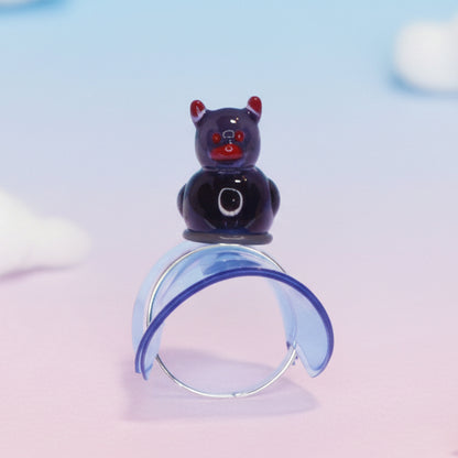 Black Devil Duck Ring